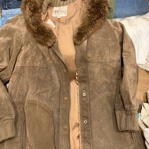 Brown leather jacket